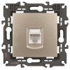 Розетка компьютерная 1-м Elegance 14-3107-04 RJ45 IP20 механизм шампань Эра Б0034305