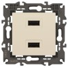 Устройство зарядное USB 14-4110-02 5В-2100мА Elegance сл. кость ЭРА Б0034359