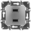 Устройство зарядное USB 14-4110-03 5В-2100мА Elegance алюм. ЭРА Б0034360
