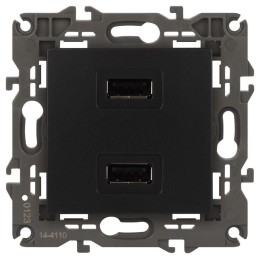 Устройство зарядное USB 14-4110-05 5В-2100мА Elegance антрацит ЭРА Б0034373