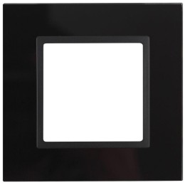 Рамка 1-м 14-5101-05 стекло Elegance черный+антрацит ЭРА Б0034474