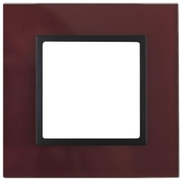 Рамка 1-м 14-5101-25 стекло Elegance бордо+антрацит ЭРА Б0034479