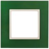 Рамка 1-м 14-5101-27 стекло Elegance зел.+сл. кость ЭРА Б0034481