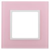 Рамка 1-м 14-5101-30 стекло Elegance роз.+бел. ЭРА Б0034484