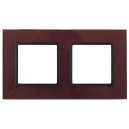 Рамка 2-м 14-5102-25 стекло Elegance бордо+антрацит ЭРА Б0034497