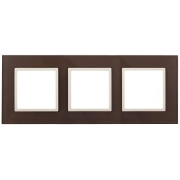 Рамка 3-м 14-5103-31 стекло Elegance мокко+сл. кость  ЭРА Б0034521