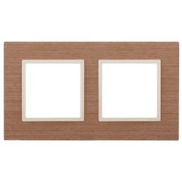 Рамка 2-м 14-5302-07 дерево Elegance ясень+сл. кость ЭРА Б0034572