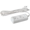 Удлинитель 2х1.5м без заземл. 6А IP20 UX(6)-2-1.5m ПВС 2х0.75 Эра Б0028346