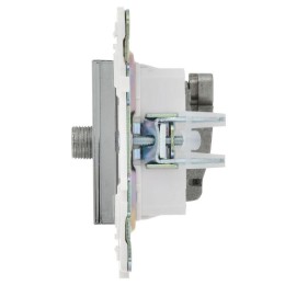 Розетка двойная TV+SAT SKANDY SK-A13N никель IEK SK-AF20-O-K50