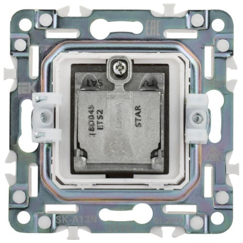 Розетка двойная TV+SAT SKANDY SK-A13N никель IEK SK-AF20-O-K50