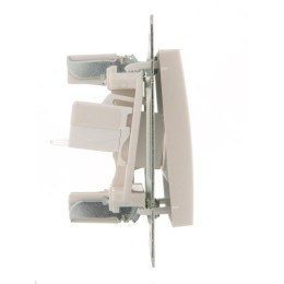 Розетка телефонная 2-м СП Karina RJ11 механизм жемчуж./бел. перламутр. LEZARD 707-3088-138