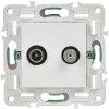 Розетка двойная TV+SAT SKANDY SK-A13W арктич. бел. IEK SK-AF20-O-K01