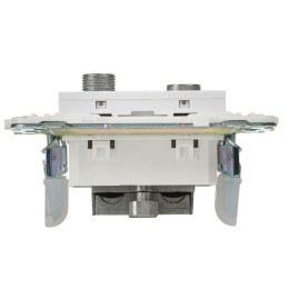 Розетка двойная TV+SAT SKANDY SK-A13W арктич. бел. IEK SK-AF20-O-K01