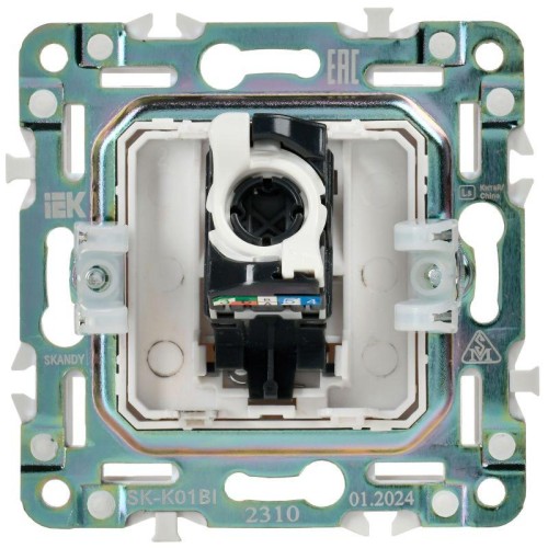 Розетка компьютерная RJ45 кат.5E SKANDY SK-K01Bl черн. IEK SK-K10-1-K02
