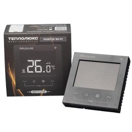 Терморегулятор электронный Pontus wi-fi Space черн. Теплолюкс 100037059600