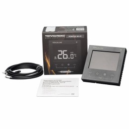 Терморегулятор электронный Pontus wi-fi Space черн. Теплолюкс 100037059600