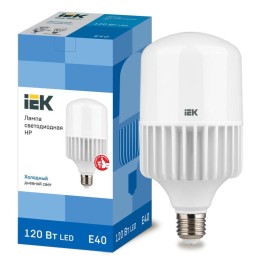 Лампа светодиодная HP 120Вт 6500К E40 с патроном подвес. керам. IEK LLE-HP-120-65-E40-EPC30