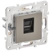Розетка компьютерная RJ45 кат.5E SKANDY SK-K01N никель IEK SK-K10-1-K50