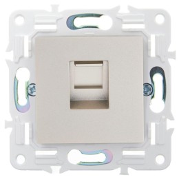 Розетка компьютерная RJ45 кат.5E SKANDY SK-K01Sh шампань IEK SK-K10-1-K37