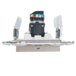 Розетка компьютерная RJ45 кат.5E SKANDY SK-K01Sh шампань IEK SK-K10-1-K37