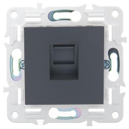 Розетка компьютерная RJ45 кат.5E SKANDY SK-K01T титан IEK SK-K10-1-K48