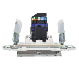 Розетка компьютерная RJ45 кат.6 SKANDY SK-K02N никель IEK SK-K10-2-K50