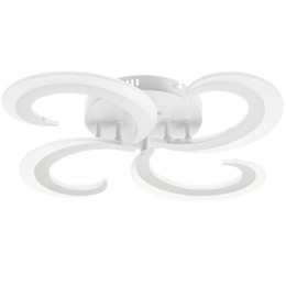 Люстра потолочная светодиодная диммируемая MALTA 535х535х75мм 126Вт 2700К/4200К/6400К 25кв.м бел. Ri