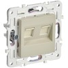 Розетка компьютерная двойн. RJ45 кат.5E SKANDY SK-K03B беж. IEK SK-K20-1-K10