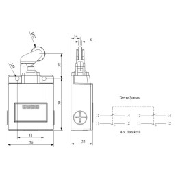 Выключатель концевой однонаправленный ролик 2НО+2НЗ EMAS L54K16MIM211