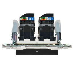 Розетка компьютерная двойн. RJ45 кат.5E SKANDY SK-K03Bl черн. IEK SK-K20-1-K02