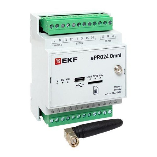 Контроллер удаленного управления 6вх./4вых. Wi-Fi GSM 230 В ePRO24 Omni EKF ePRO24-6-4-WG-OMNI