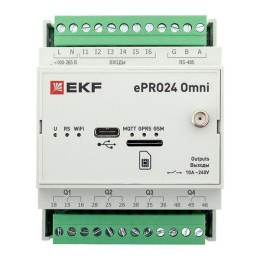 Контроллер удаленного управления 6вх./4вых. Wi-Fi GSM 230 В ePRO24 Omni EKF ePRO24-6-4-WG-OMNI