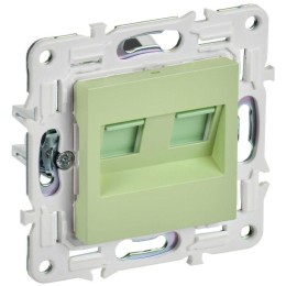 Розетка компьютерная двойн. RJ45 кат.5E SKANDY SK-K03G мятный IEK SK-K20-1-K06