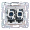 Розетка компьютерная двойн. RJ45 кат.5E SKANDY SK-K03Sa песочн. IEK SK-K20-1-K98