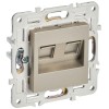 Розетка компьютерная двойн. RJ45 кат.5E SKANDY SK-K03Sh шампань IEK SK-K20-1-K37