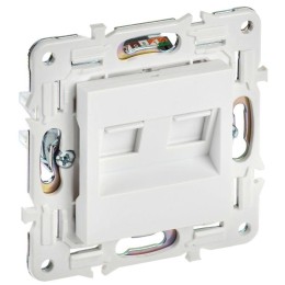 Розетка компьютерная двойн. RJ45 кат.5E SKANDY SK-K03W арктич. бел. IEK SK-K20-1-K01