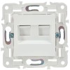 Розетка компьютерная двойн. RJ45 кат.5E SKANDY SK-K03W арктич. бел. IEK SK-K20-1-K01
