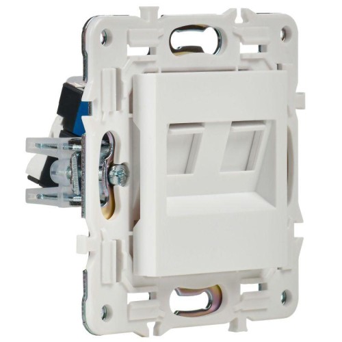 Розетка компьютерная двойн. RJ45 кат.5E SKANDY SK-K03W арктич. бел. IEK SK-K20-1-K01