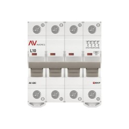 Выключатель автоматический модульный 4п L 10А 6кА AV-6 DC AVERES EKF mcb6-DC-4-10L-av