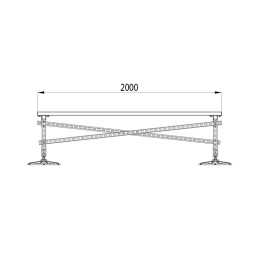 Конструкция опорная для установки оборудования TECHNORAPTOR FOOT 1200х2000 тип 1 HD КМ TR0219