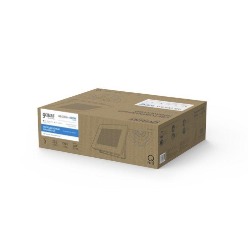 Прожектор светодиодный Qplus 400Вт 6500К IP65 48000лм 100-240В ДО графит. GAUSS 690511400