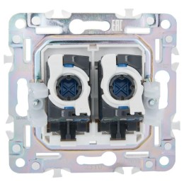 Розетка компьютерная двойн. RJ45 кат.6 SKANDY SK-K04Sa песочн. IEK SK-K20-2-K98