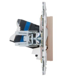 Розетка компьютерная двойн. RJ45 кат.6 SKANDY SK-K04Sa песочн. IEK SK-K20-2-K98