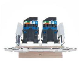 Розетка компьютерная двойн. RJ45 кат.6 SKANDY SK-K04Sa песочн. IEK SK-K20-2-K98