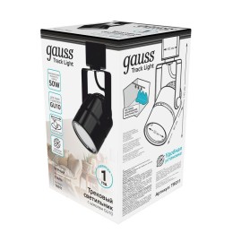 Светильник светодиодный трековый Track GU10 IP20 ДПО цилиндр 1ф черн. GAUSS TR011