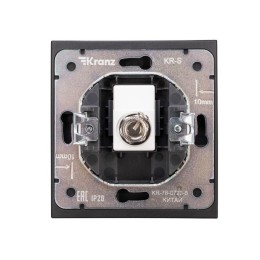 Розетка СП STRONG MIELE TV антрацит Kranz KR-78-0723-5
