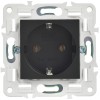 Розетка SKANDY 16А с заземл. без защ. шторок SK-R05Bl черн. IEK SK-R11-16-K02