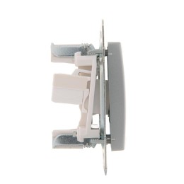 Розетка телефонная 2-м СП Karina RJ11 механизм матов. серебр. LEZARD 707-4388-138