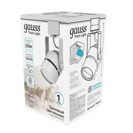 Светильник светодиодный трековый Track GU10 IP20 ДПО цилиндр 1ф бел. GAUSS TR012