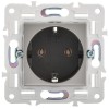 Розетка SKANDY 16А с заземл. без защ. шторок SK-R05N никель IEK SK-R11-16-K50